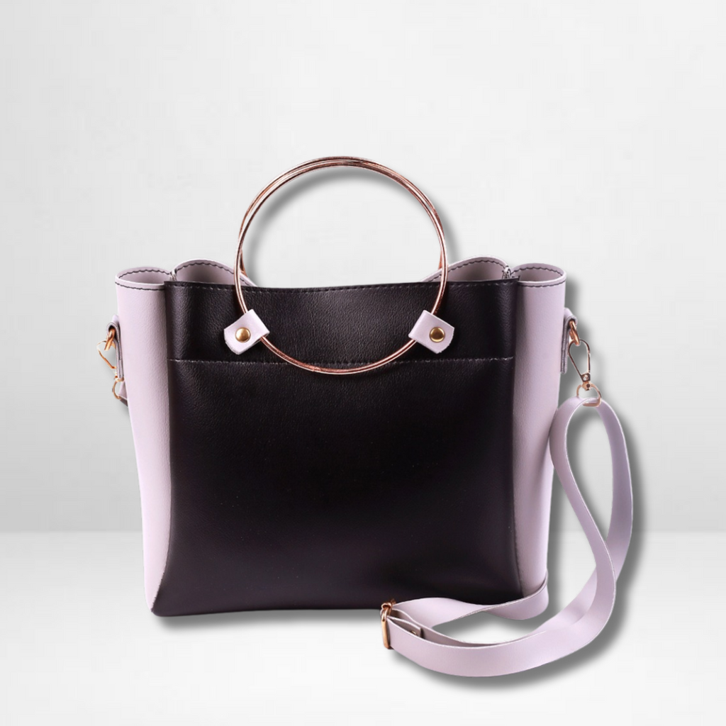 Gloria Grey & Black Handbag