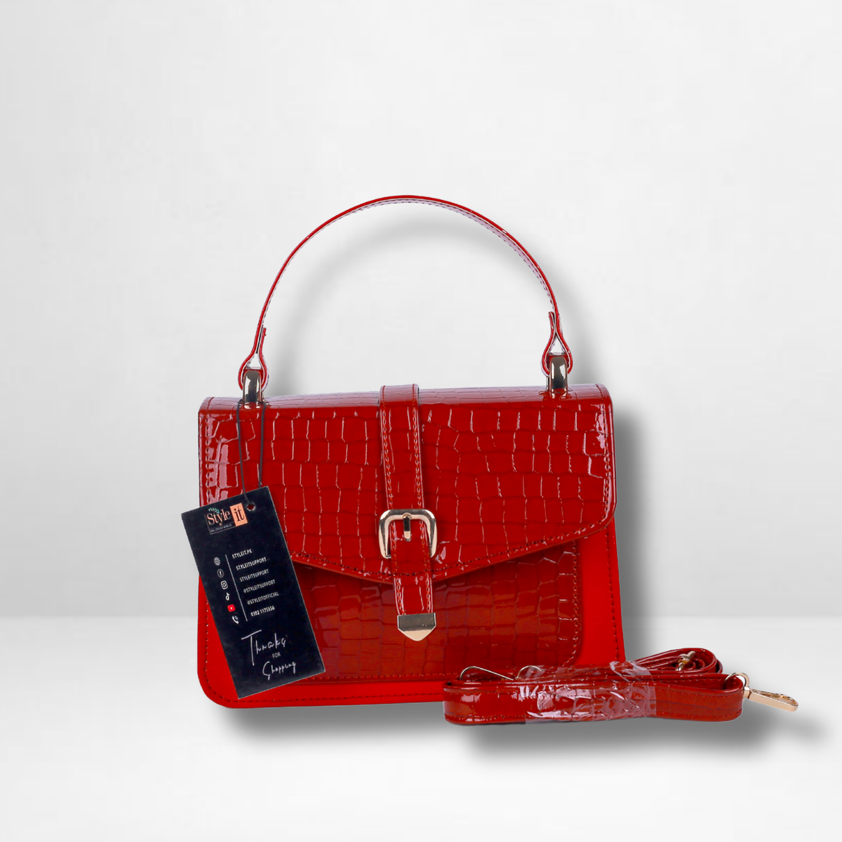 Puffer Maroon Crossbody Handbag