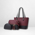 Carla Burgundy Maroon 3 Pcs Shoulder Bag