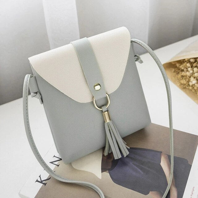 Cozy Grey Crossbody Bag
