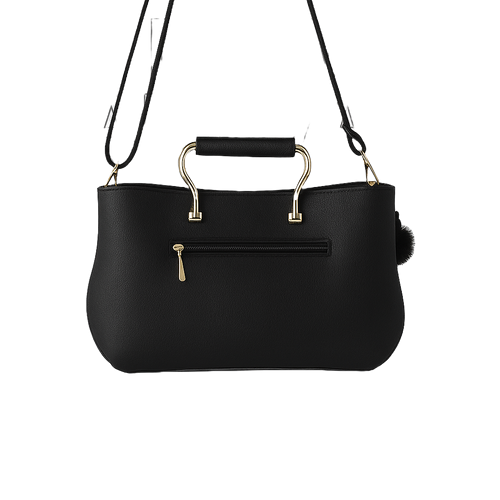 Satchel Black Leather Hand Bag