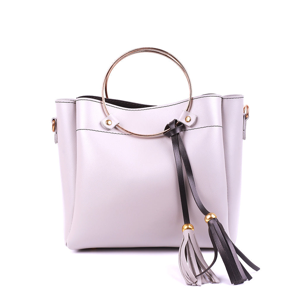 Gloria Grey & Black Handbag