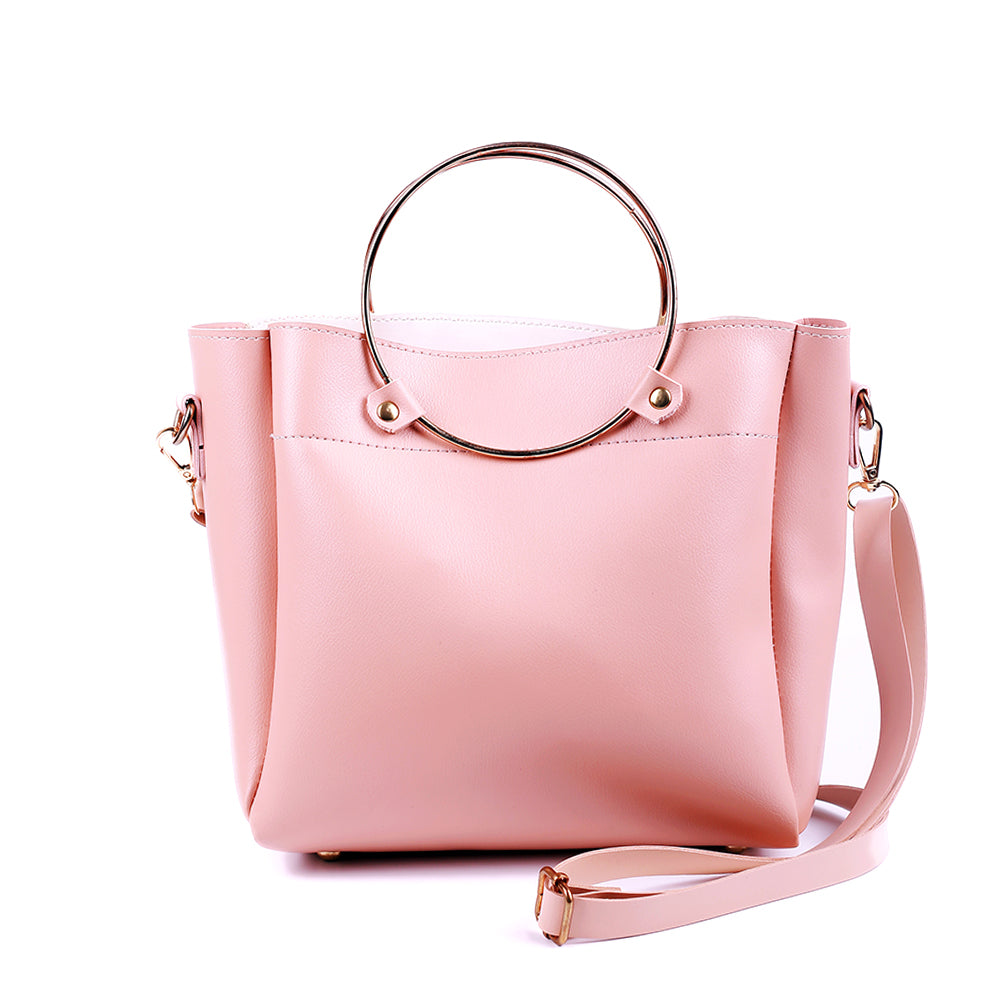 Gloria Pink and White Handbag