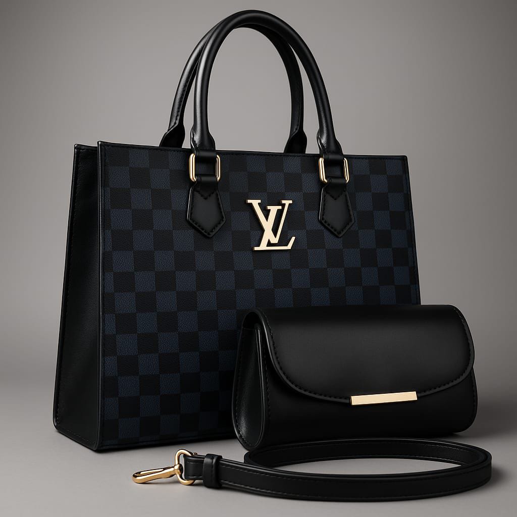 Timeless Check Black Handbag
