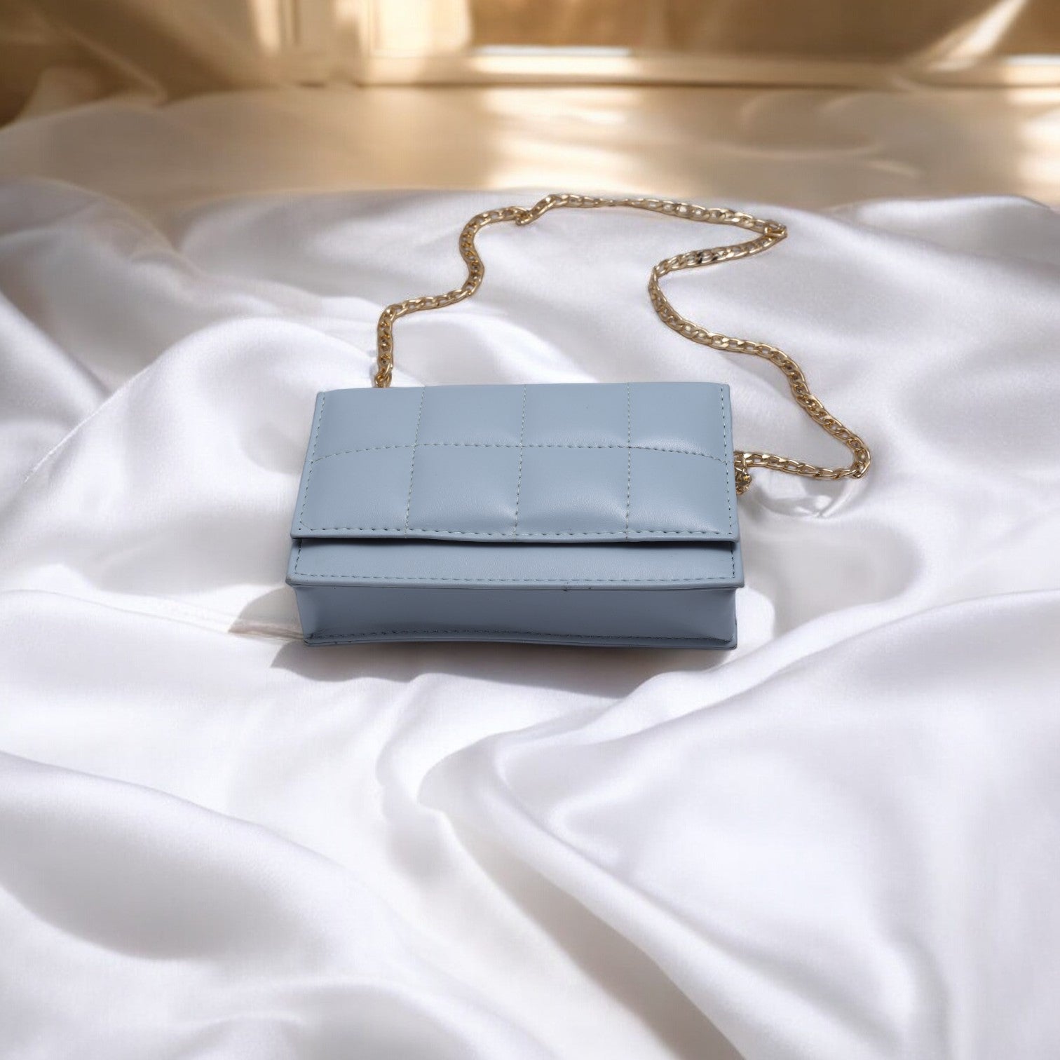 LuxeCross Sky Blue Crossbody Bag