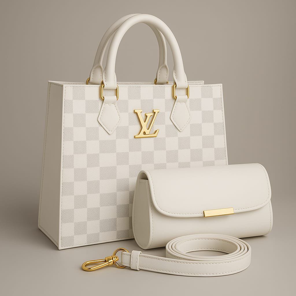 Timeless Check White Handbag