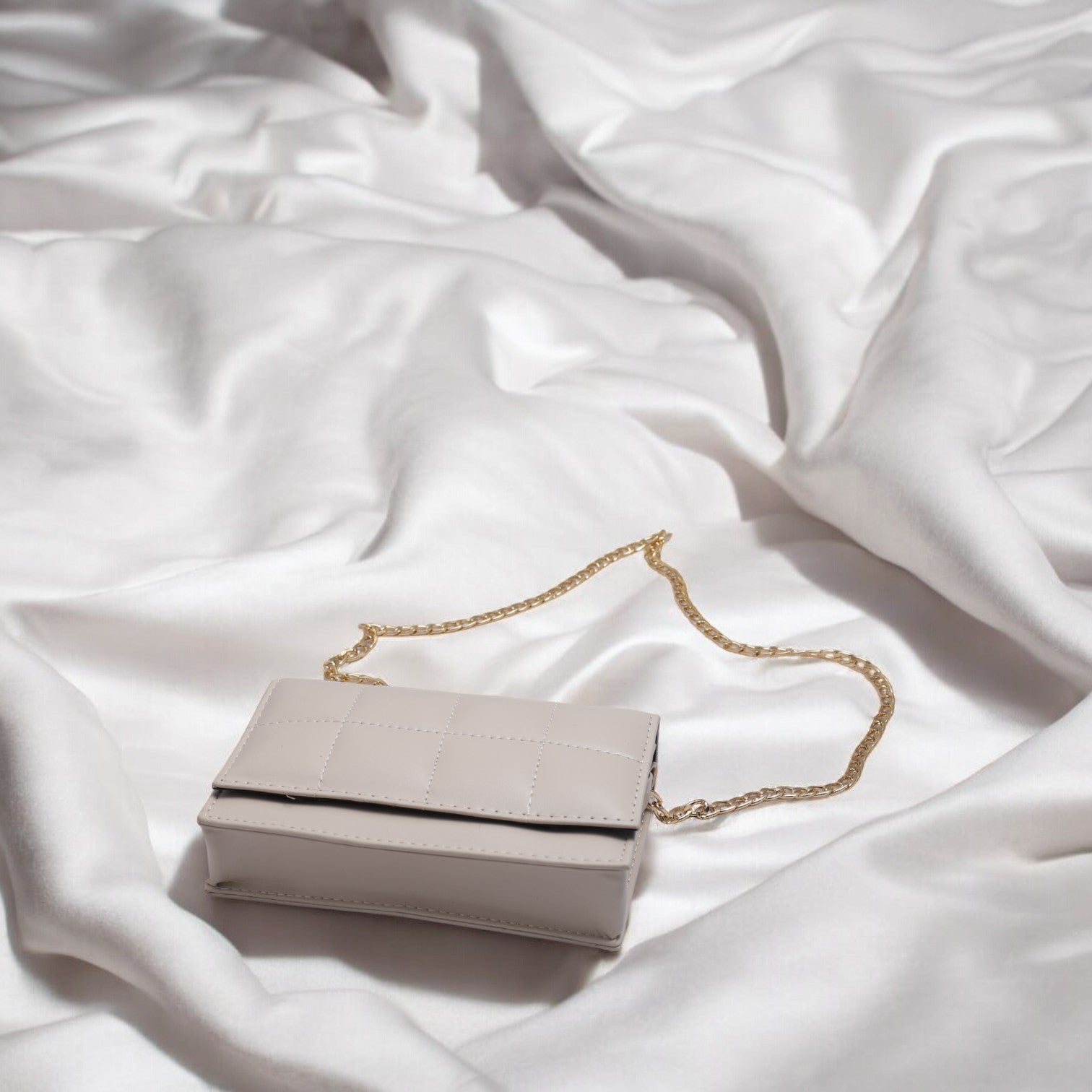 LuxeCross White Crossbody Bag