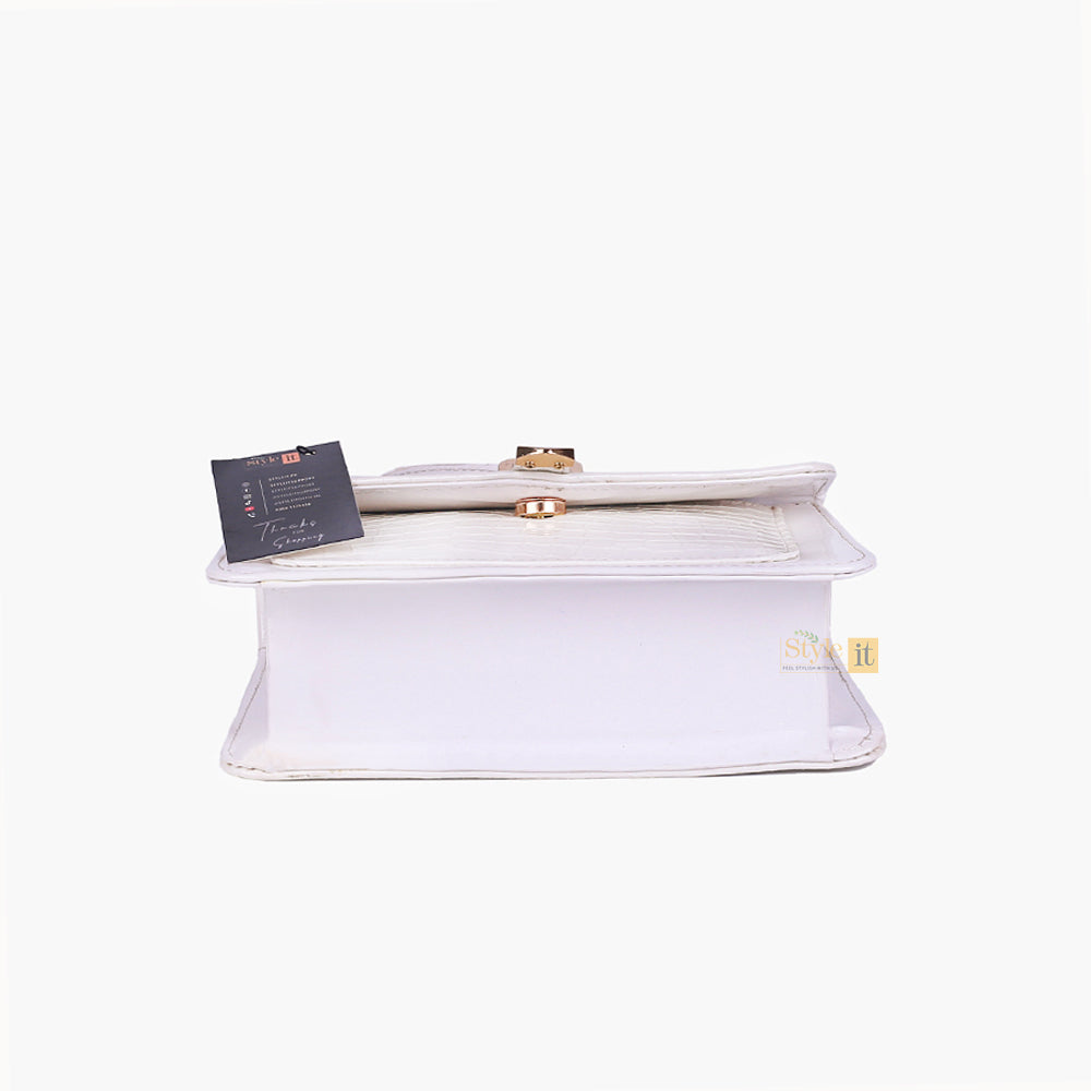 Puffer White Crossbody HandBag