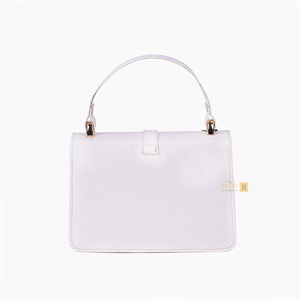 Puffer White Crossbody HandBag