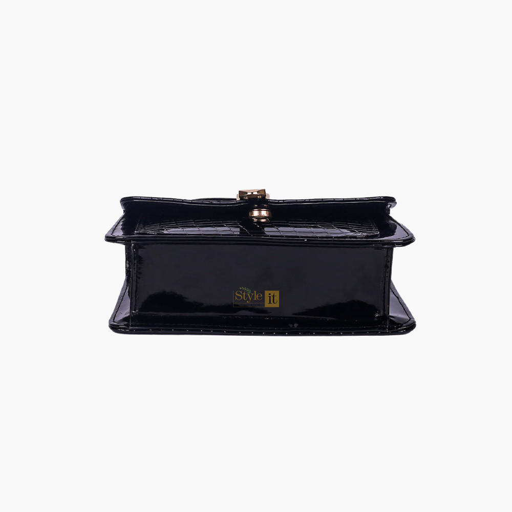 Puffer Black Crossbody Handbag